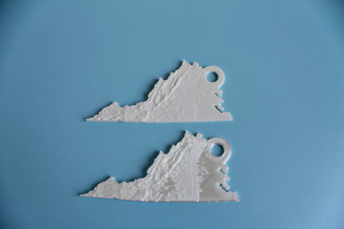 Virginia Topographical Keychain