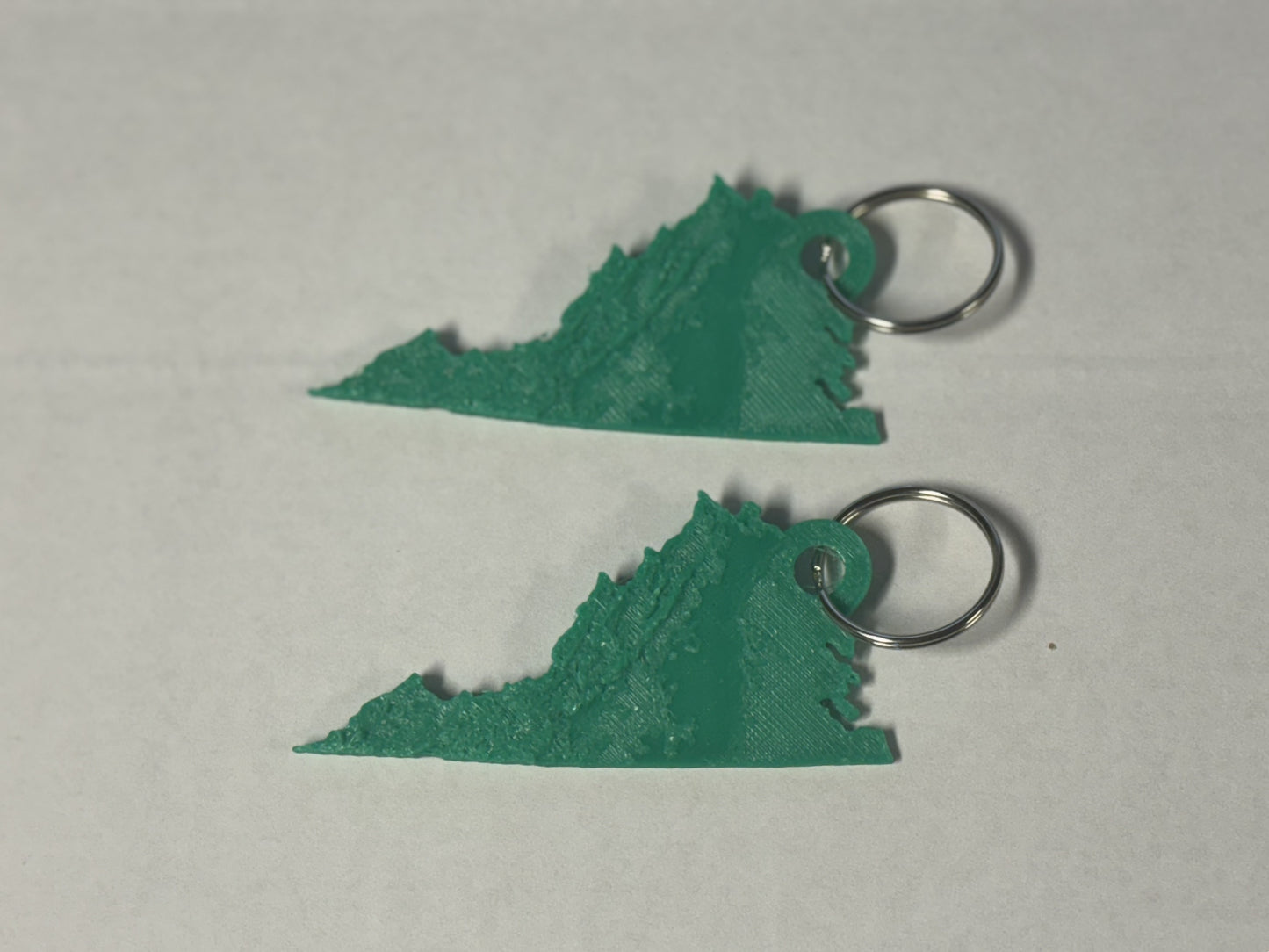 Virginia Topographical Keychain