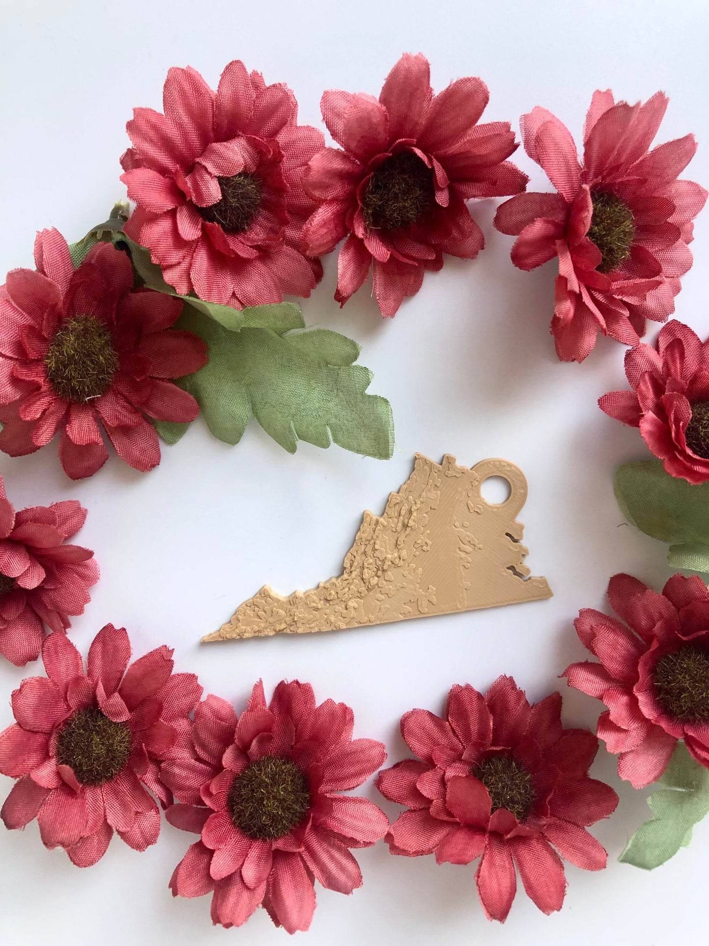 Virginia Topographical Keychain
